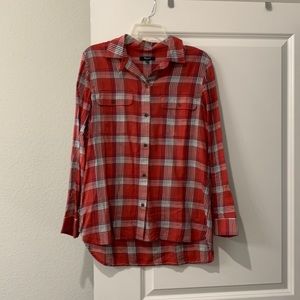 Red Orange Button Up Shirt